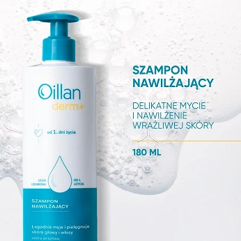 Oillan derm +, szmpon nawilżający, 180 ml