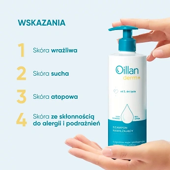 Oillan derm +, szmpon nawilżający, 180 ml