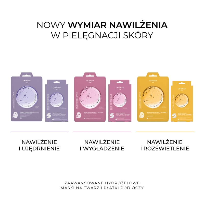 L'biotica PGA Hydro Fusion , hydrożelowa maska, 1 szt.