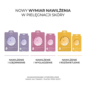 L'biotica, płatki hydrożelowe nawilżająco-rozświetlające pod oczy, 2 szt.