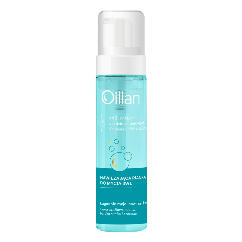 Oillan pianka nawilżająca do mycia 3w1, 200 ml