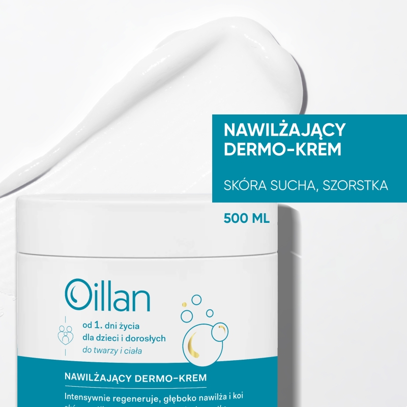 Oillan, dermo-krem nawilżający, 500 ml