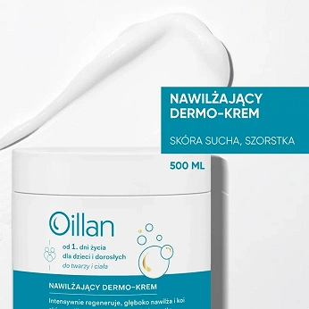 Oillan, dermo-krem nawilżający, 500 ml