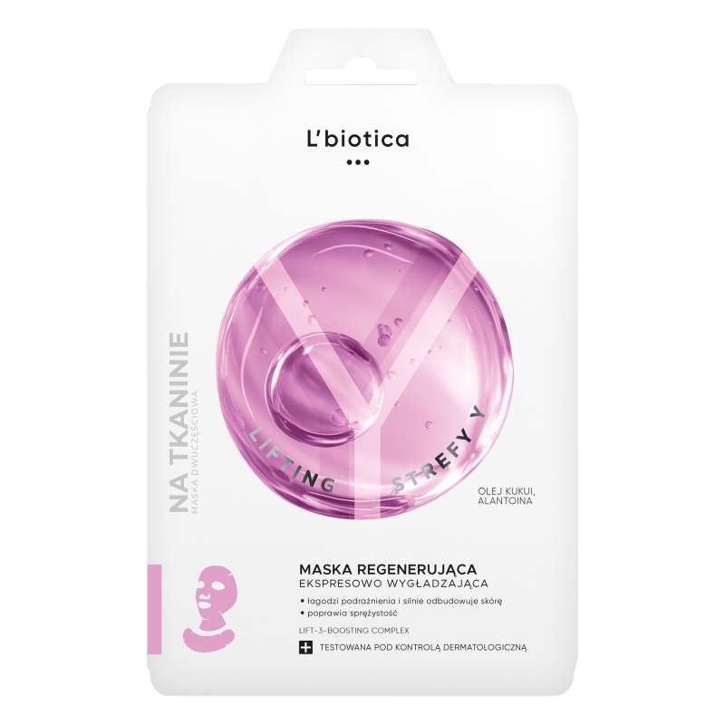 L'biotica maska regenerująco-wygładzająca na twarz, szyję i dekolt, 1 szt.