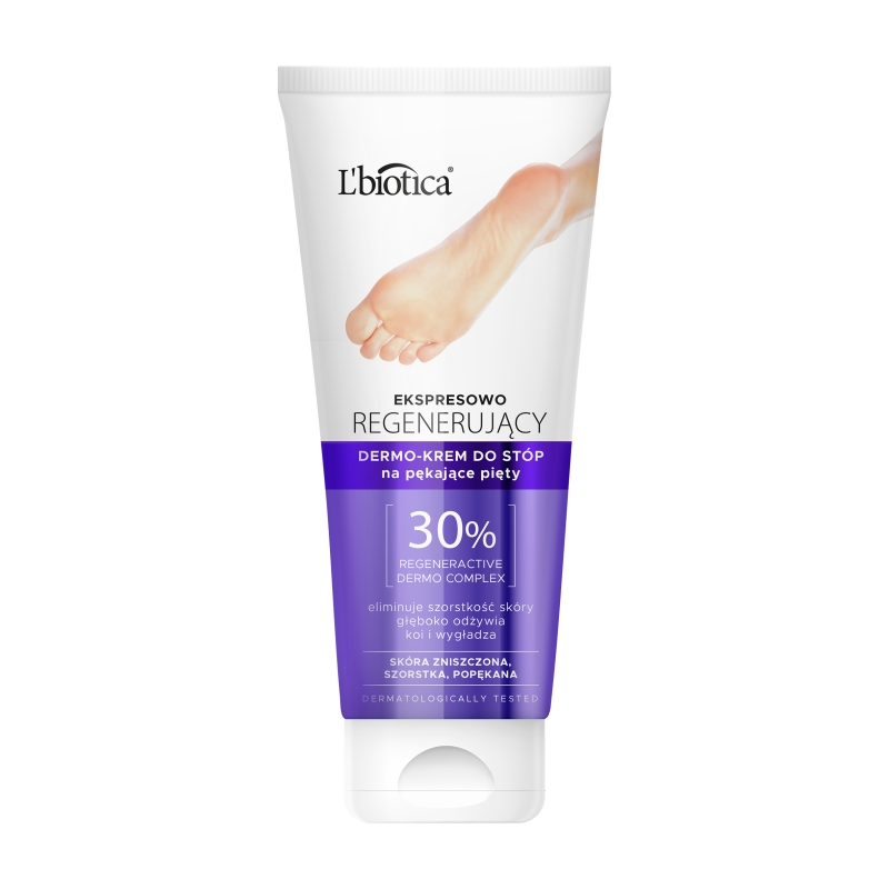 L'Biotica Home Spa, dermo-krem do stóp na pękające pięty, 100 ml