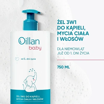 Oillan Baby, żel 3w1, 750 ml