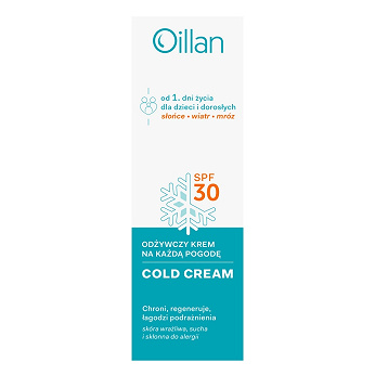 Oillan Cold Cream, krem odżywczy, 30 SPF, 50 ml