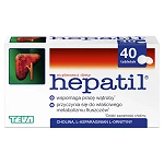 Hepatil tabletki ze składnikami na prawidłowe funkcjonowanie wątroby, 40 szt.