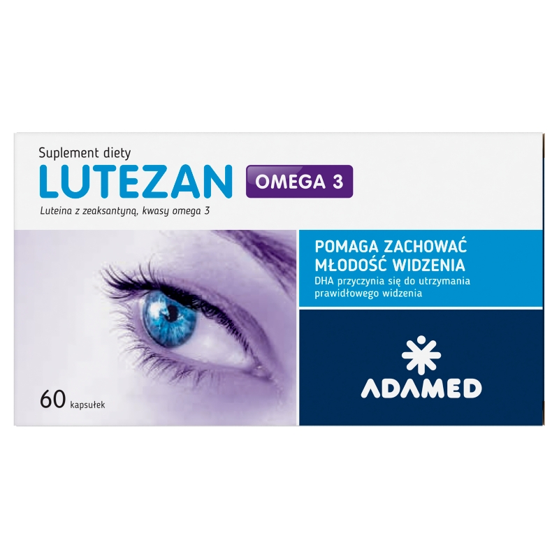 Lutezan Omega 3 kapsułki ze składnikami pomagającymi zachować młodość widzenia, 60 szt.