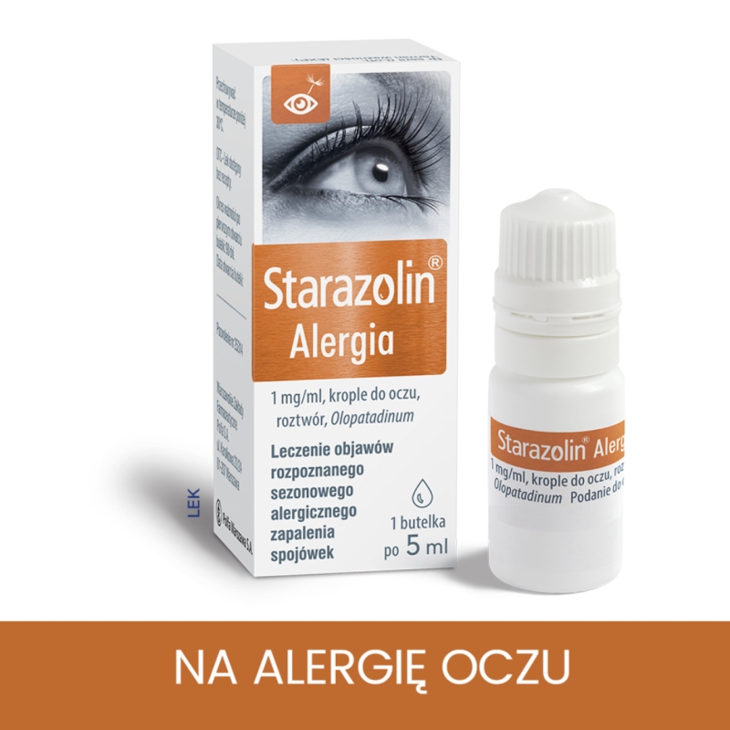 Starazolin Alergia, krople do oczu na alergiczne zapalenie spojówek, 5 ml