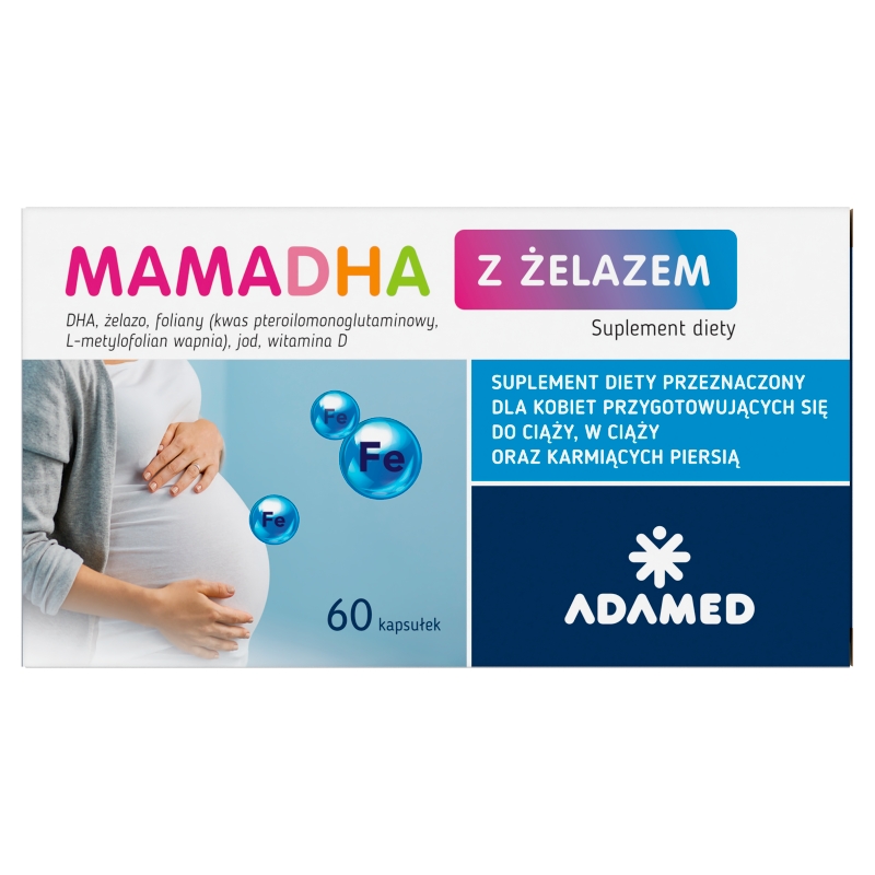 MamaDHA z żelazem kapsułki, 60 szt.