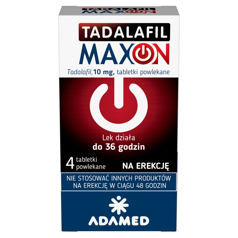 Tadalafil Maxon 10 mg, 4 tabletki