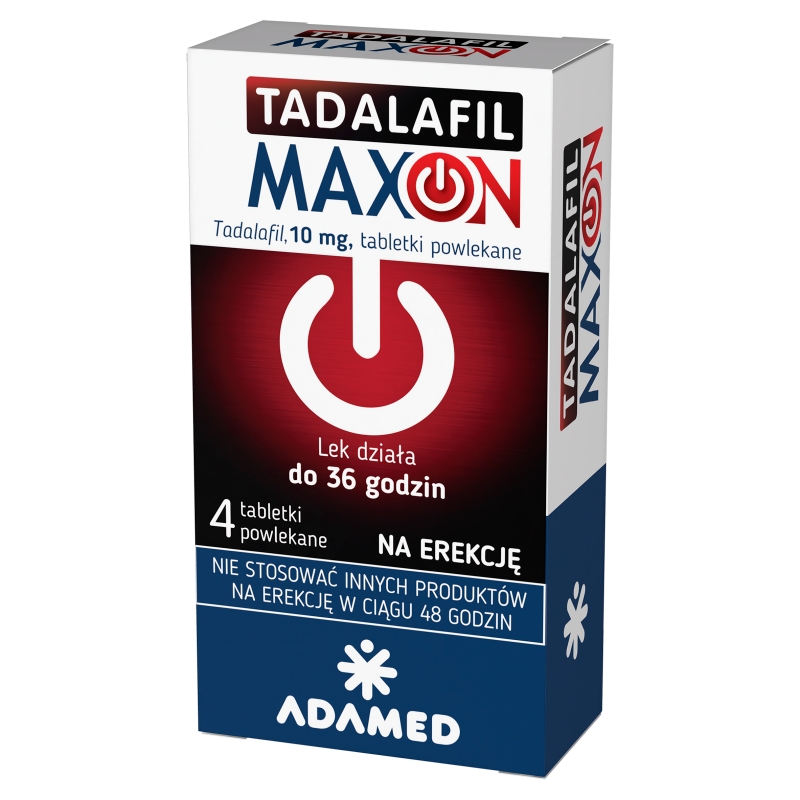 Tadalafil Maxon 10 mg, 4 tabletki