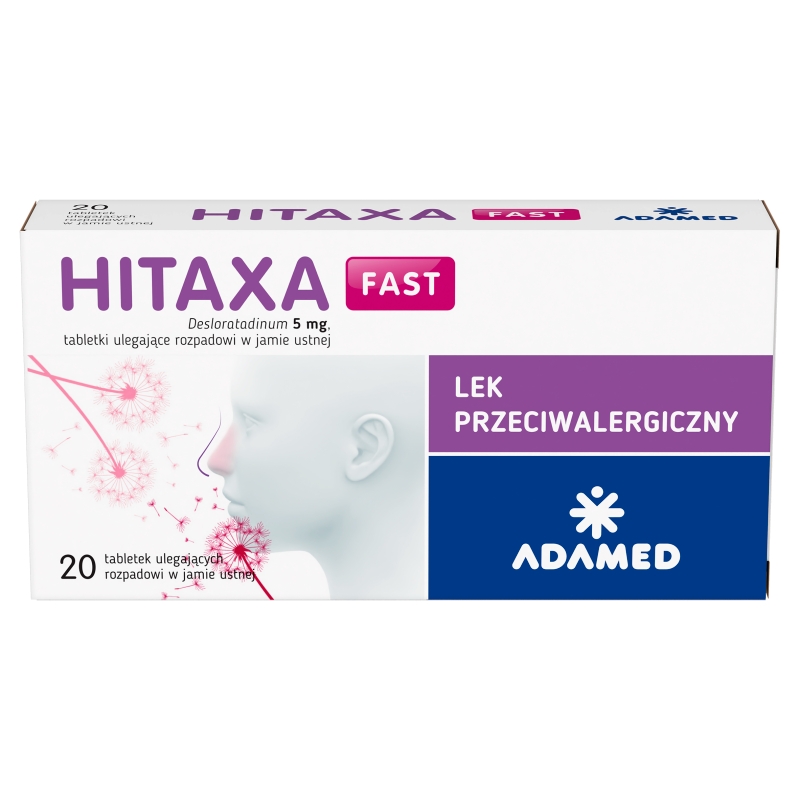 Hitaxa Fast 5 mg, tabletki ulegające rozpadowi w jamie ustnej, 20 szt.