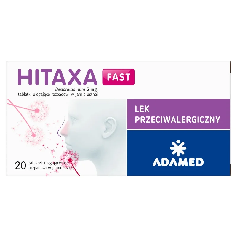 Hitaxa Fast 5 mg tabletki ulegające rozpadowi w jamie ustnej, 20 szt.