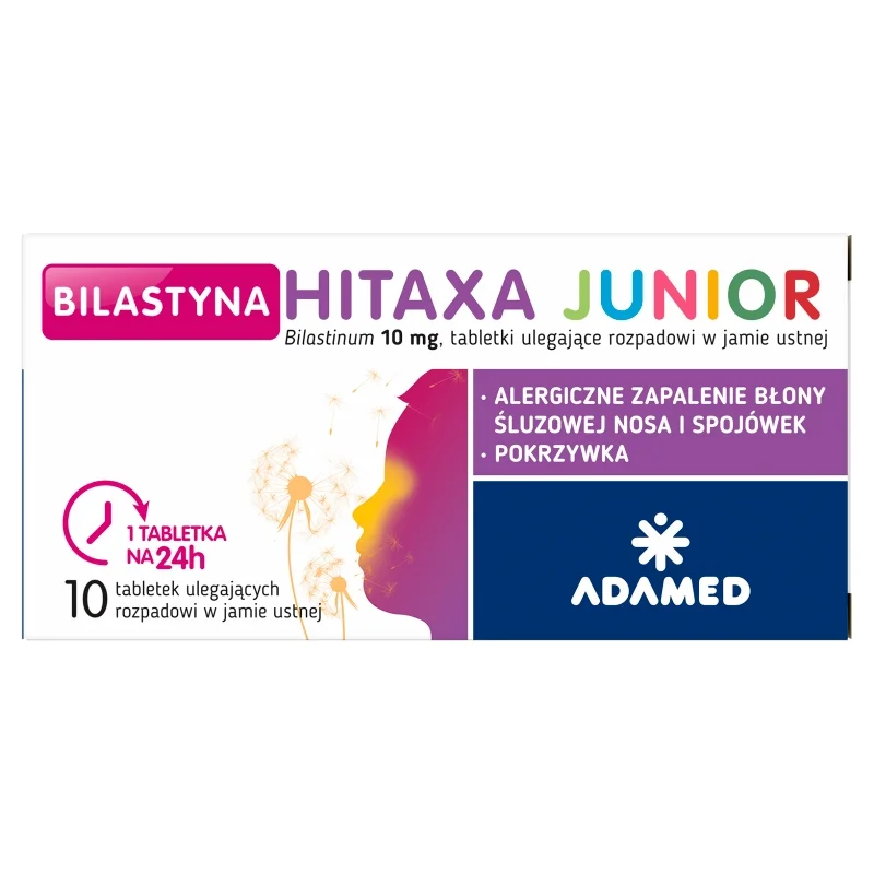 Bilastyna Hitaxa Junior 10 mg 10 tabletek ulegających rozpadowi w jamie ustnej