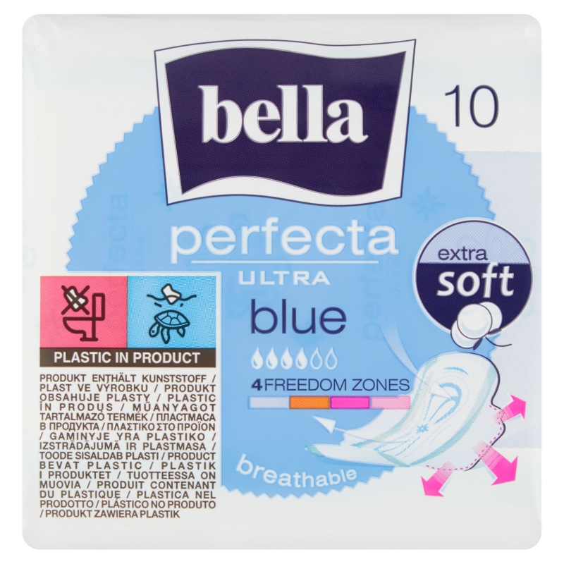 Bella perfecta blue, podpaski ze skrzydełkami, 10 szt.