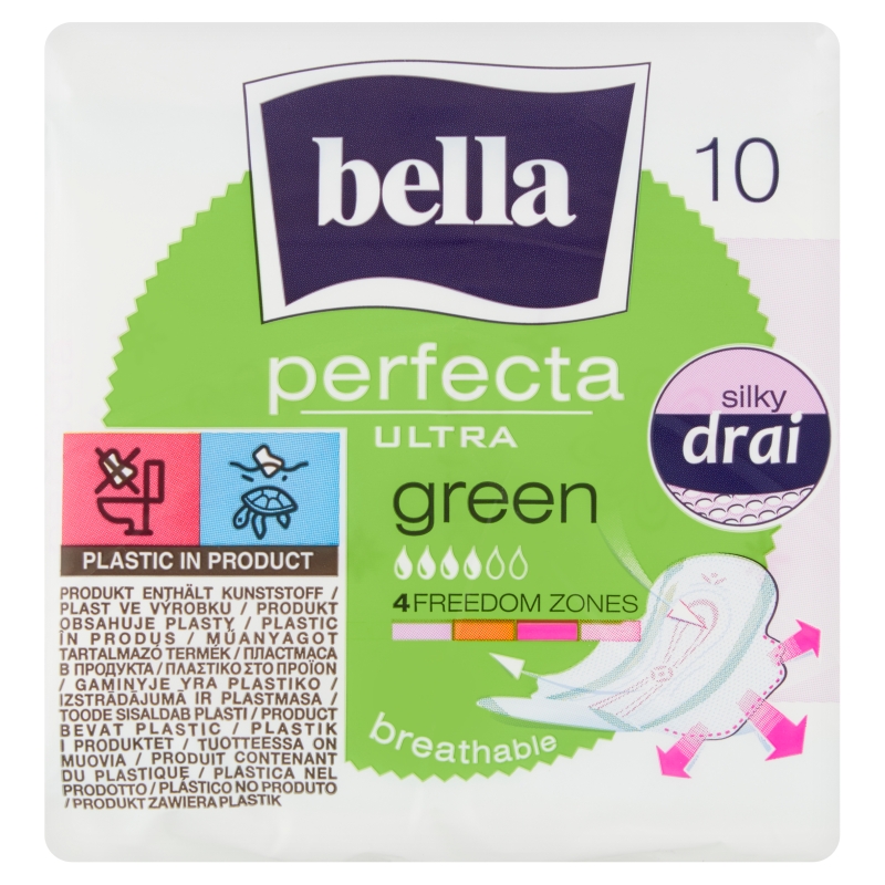 Bella Perfecta Ultra Green, podpaski higieniczne, 10 szt.