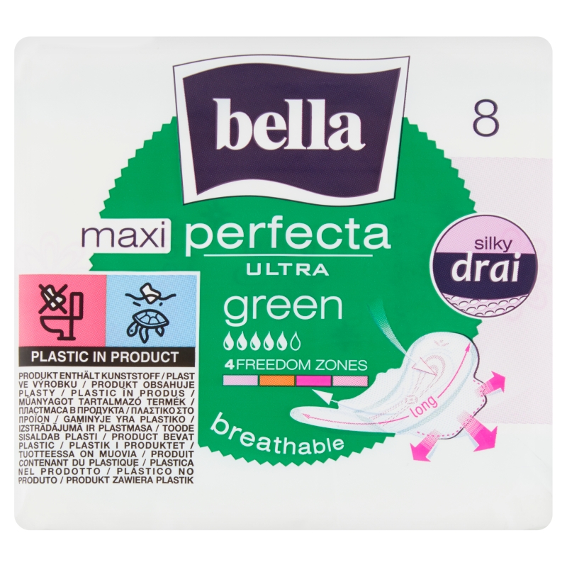 BELLA PERFECTA Ultra Maxi Green podpaski ze skrzydełkami, 8 szt.