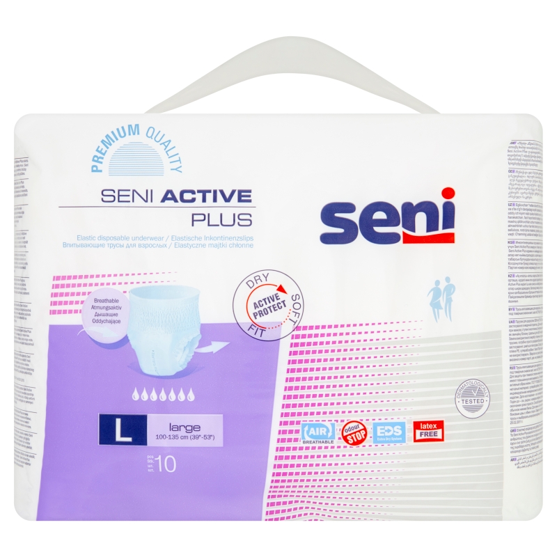 Seni Active Plus, majtki chłonne rozmiar L, 10 szt.