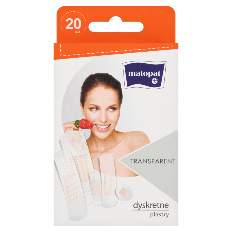 Matopat Transparent zestaw plastrów, przezroczyste, 20 szt.