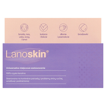 LANOSKIN 100% czysta lanolina , krem ochronny i zmiękczający, 30 g
