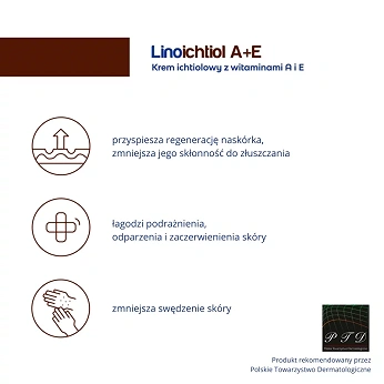 LINOICHTIOL A+E , krem ichtiolowy z witaminami A i E, 50 g