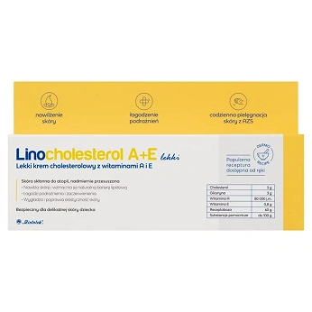 LINOCHOLESTEROL A+E Lekki , krem cholesterolowy z witaminami A i E, 80 g