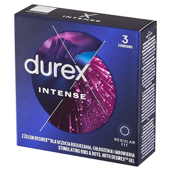 Durex Intense, prezerwatywy zwiększające doznania, 3 szt.