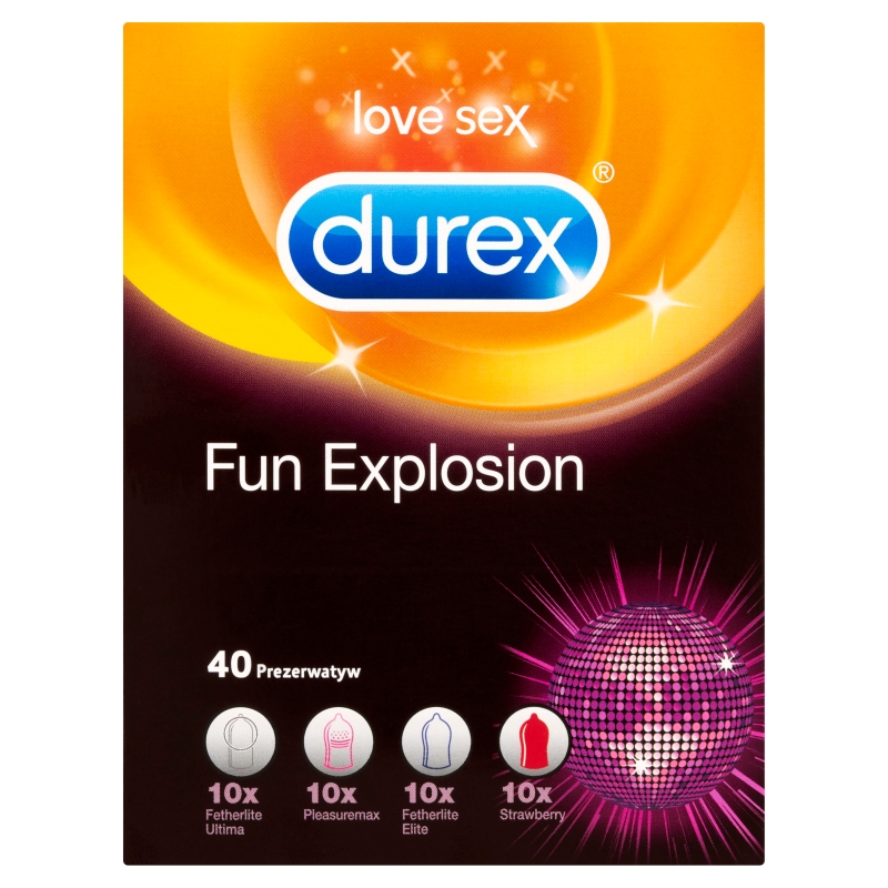 DUREX FUN Explosion, prezerwatywy, 40 szt.
