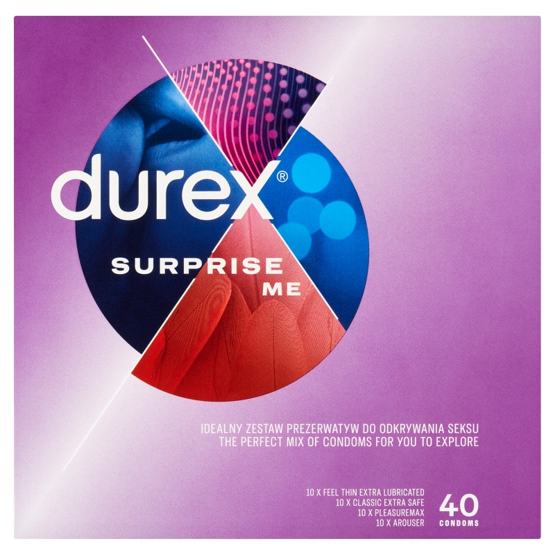 Durex Surprise prezerwatywy, 40 szt.