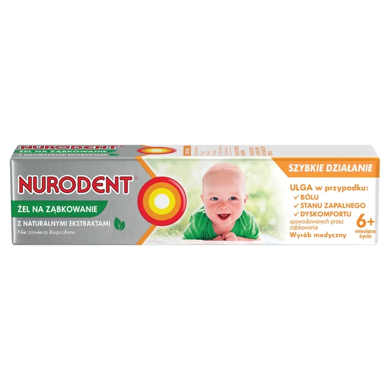 Nurodent żel na dziąsła w ząbkowaniu z naturalnymi ekstraktami, 15 ml