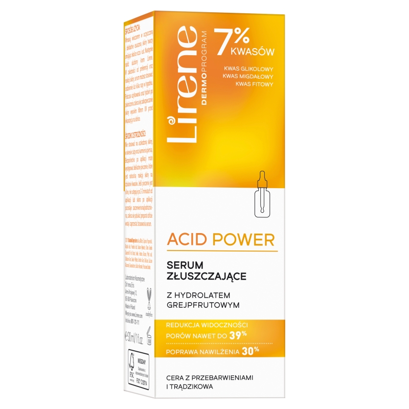 DR IRENA ERIS Lirene Acid Power, Serum złuszczające dla cery z przebarwieniami i trądzikowej, 30 ml