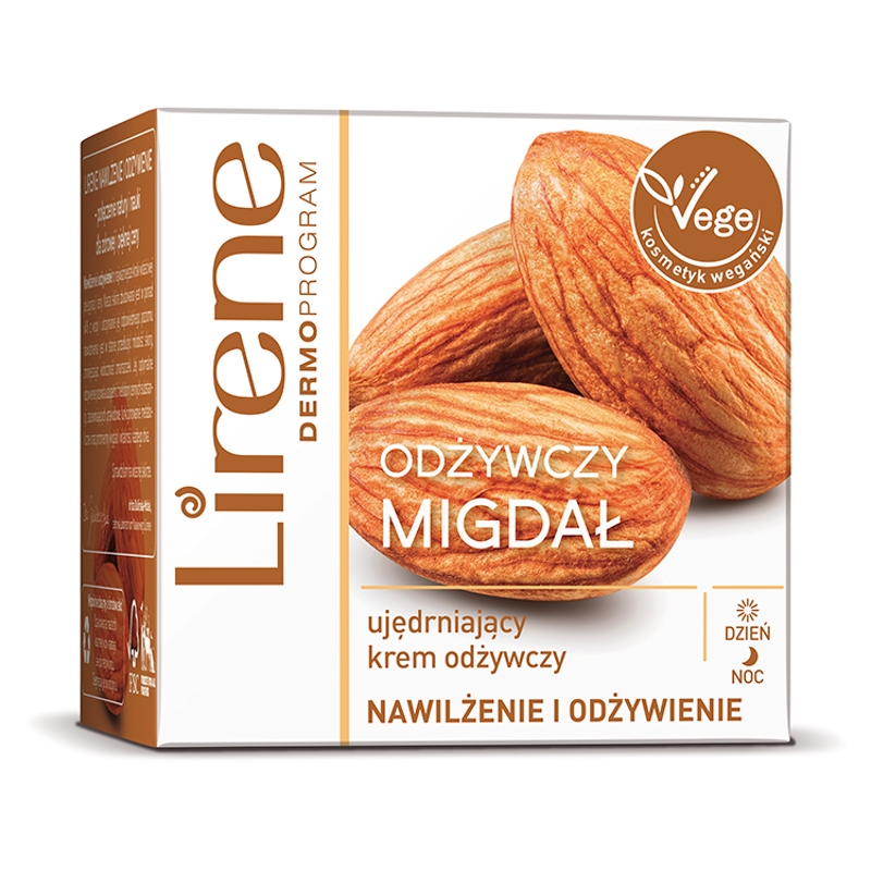 DR IRENA ERIS Lirene DermoProgram, krem ujędrniająco- odżywczy, dzień/noc, migdałowy, 50 ml