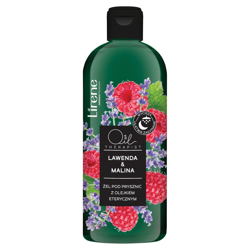 Lirene Oil Therapist, żel pod prysznic z olejkiem eterycznym, lawenda&malina, 400 ml