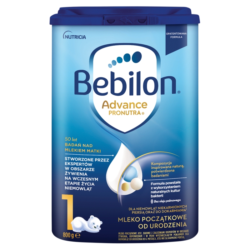 Bebilon 1 z Pronutra-Advance Dla niemowląt od urodzenia do 6 miesiąca życia 800 g