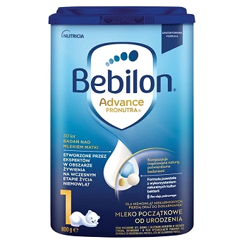 Bebilon 1 z Pronutra-Advance, Dla niemowląt od urodzenia do 6 miesiąca życia 800 g