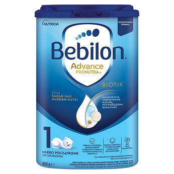 Bebilon 1 z Pronutra-Advance, Dla niemowląt od urodzenia do 6 miesiąca życia 800 g