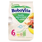 Bobovita kaszka mleczna manna, 3 owoce, 6m+, 230 g
