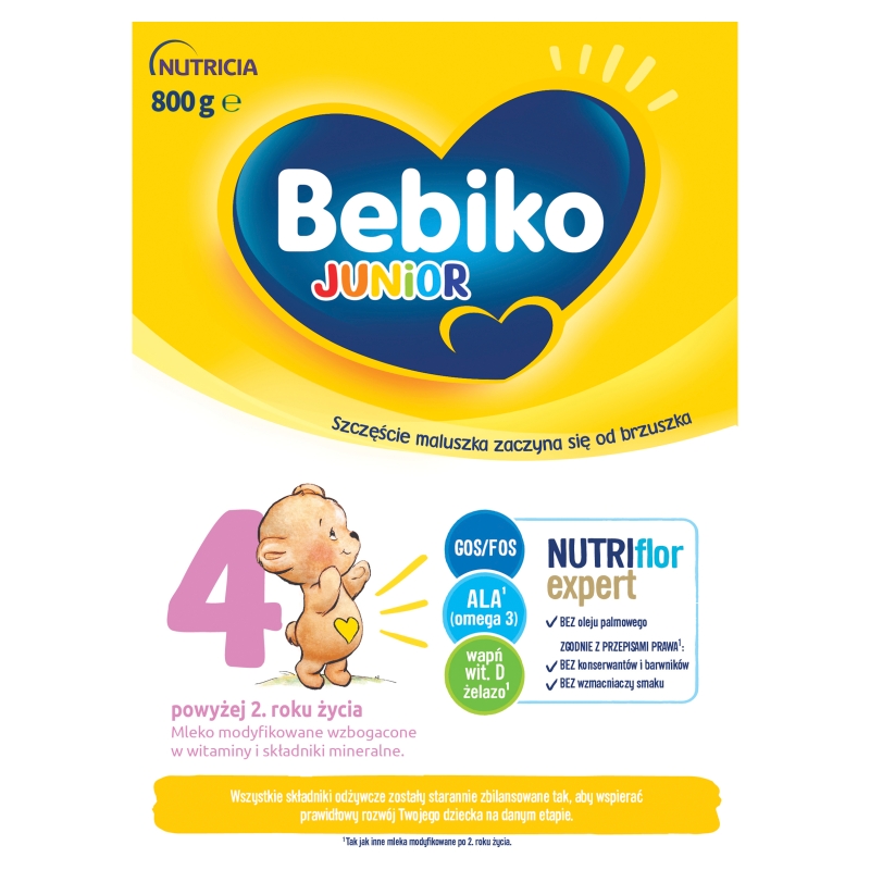 Bebiko Junior 4 , mleko modyfikowane powyżej 2. roku życia, 800 g