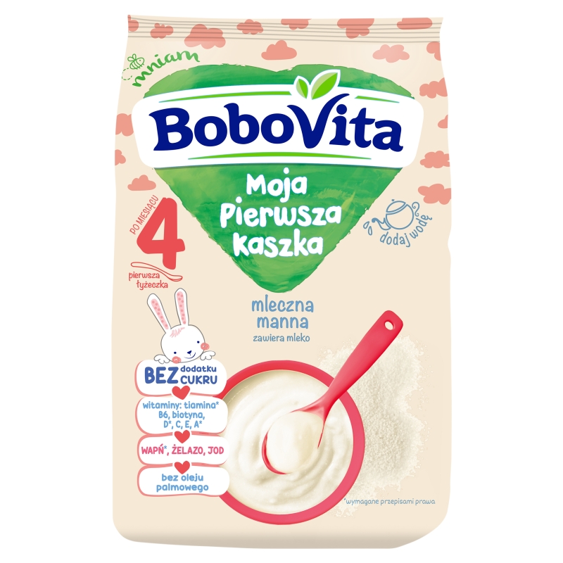 Bobovita Moja Pierwsza Kaszka, mleczna manna, 4m+, 230 g