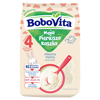 Bobovita Moja Pierwsza Kaszka, mleczna manna, 4m+, 230 g