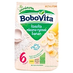 Bobovita kaszka mleczno-ryżowa, banan, bez glutenu, 4m+, 230 g