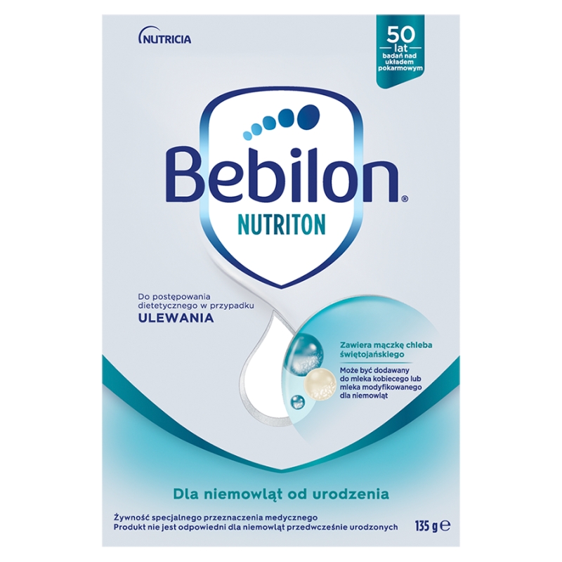 Bebilon Nutriton  proszek w przypadku skłonności do ulewania u niemowląt i dzieci, 135 g