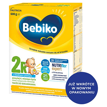 Bebiko 2R Nutriflor Expert , mleko następne powyżej 6 miesiąca życia z kleikiem ryżowym, 600 g