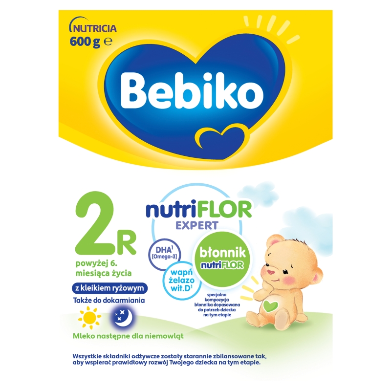 Bebiko 2R Nutriflor Expert  mleko następne powyżej 6 miesiąca życia z kleikiem ryżowym, 600 g
