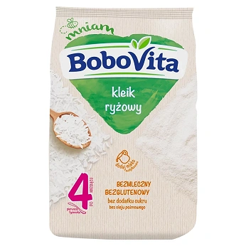 Bobovita, kleik ryżowy, bezmleczny, bez glutenu, 4m+, 160 g