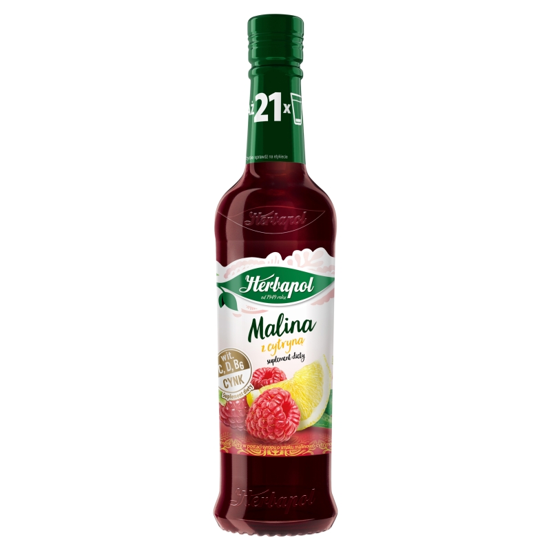 Syrop malina z cytryną  z witaminami C i D, 420 ml  