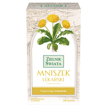 Mniszek Lekarski, zioła do zaparzania w saszetkach, 20 szt.