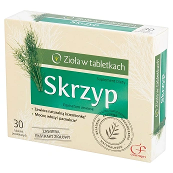 Skrzyp, tabletki ze składnikiem na mocne włosy i paznokcie, 30 szt.